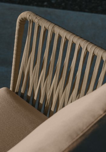 KAVE HOME Saconca utendrs lenestol, med armlener - grnn snor og stl