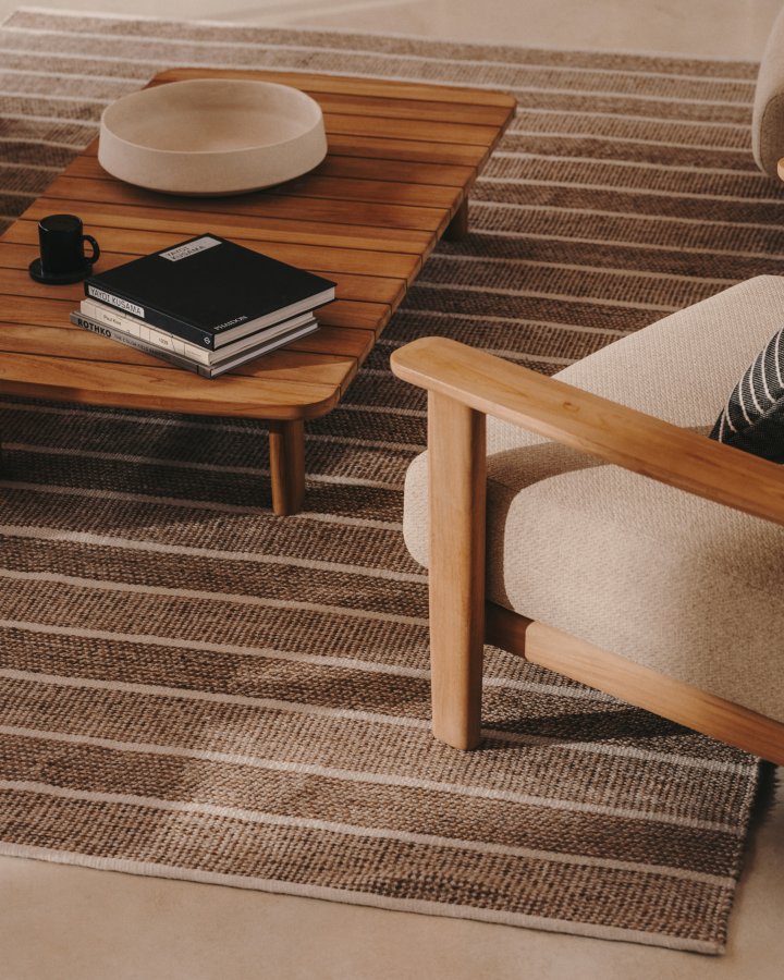 KAVE HOME Desni beige teppe 100 % PET 200 x 300 cm