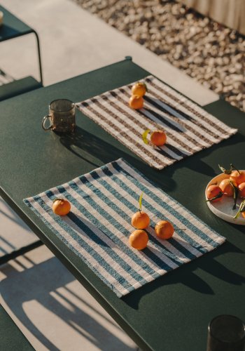 KAVE HOME Sotil hagesett, m. 2 benker og 1 bord - grnt stl (183x83) (sett med 3)