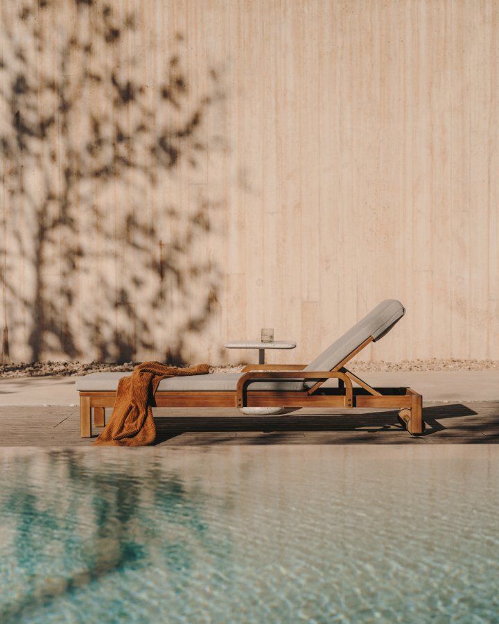 KAVE HOME Sonsaura utendrs solseng, m. 4 pos. - naturlig eukalyptustre