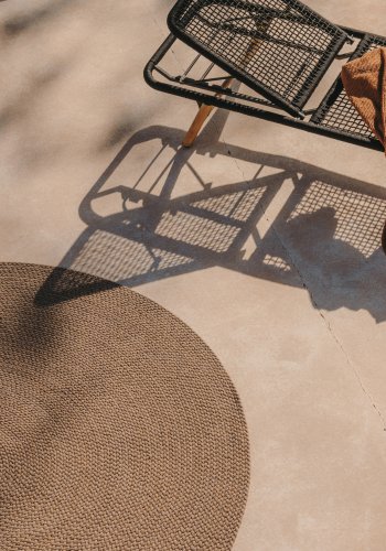 KAVE HOME Despas utendrs teppe, rundt - beige polypropylen (200)