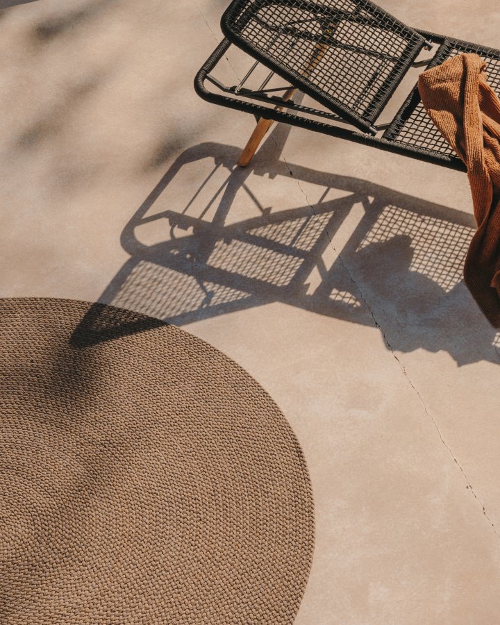 KAVE HOME Despas utendrs teppe, rundt - beige polypropylen (200)