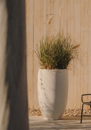 KAVE HOME Aiguablava utegryte, rund - hvit betong (75)