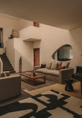 KAVE HOME Nora 3-manns sofa, med armlener og avtagbart trekk - taupe lin og bomull (B:240)