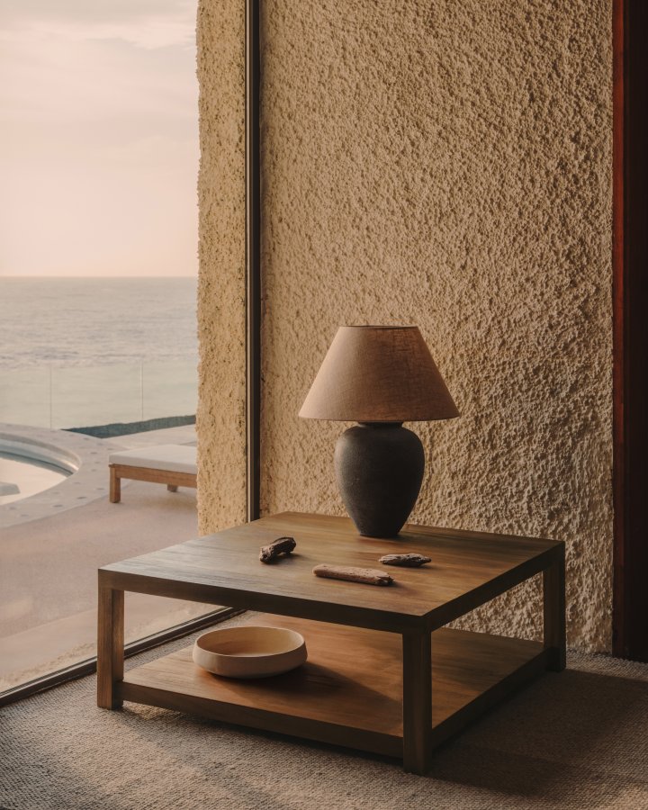 KAVE HOME Mercadal bordlampe, rund - svart keramikk (45)