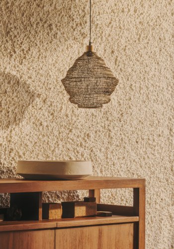 KAVE HOME Sarraco taklampe, rund - gulljern (30)