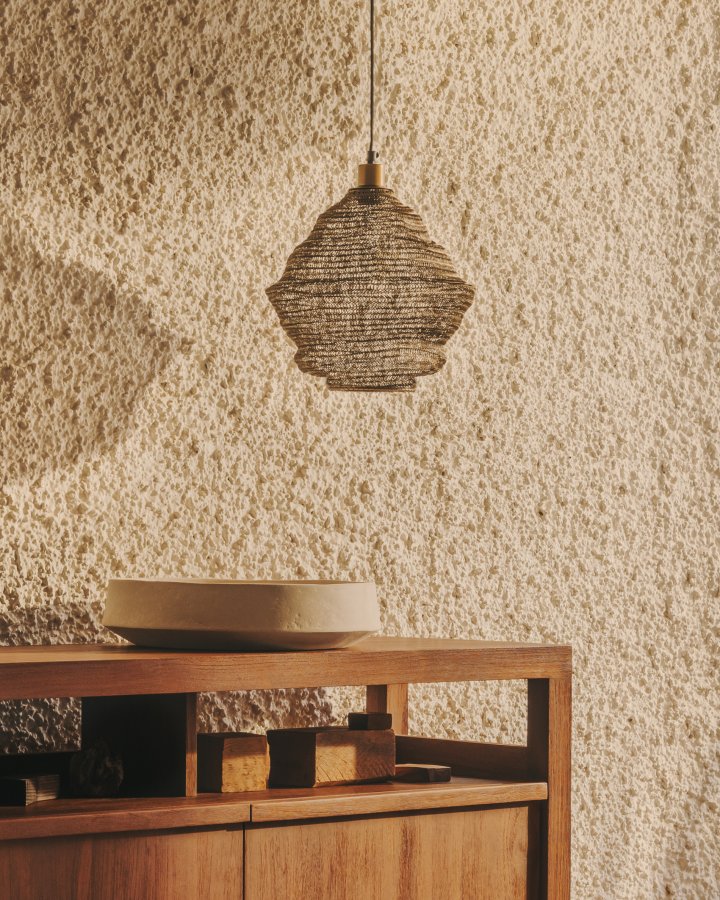 KAVE HOME Sarraco taklampe, rund - gulljern (30)