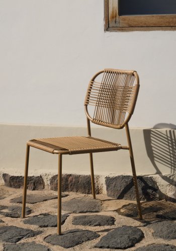 KAVE HOME Talaier hagestol, stablebar - brunt tau og brunt stl