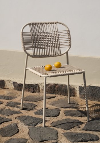 KAVE HOME Talaier hagestol, stablebar - beige tau og beige stl