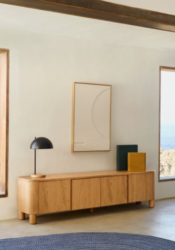 KAVE HOME Salaya TV-stativ i askfiner, 200 cm x 52 cm