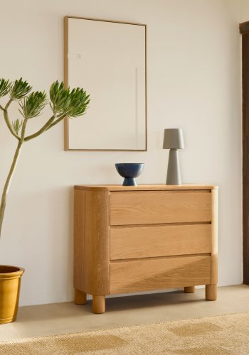 KAVE HOME Salaya kommode laget av askfiner 120 x 80 cm