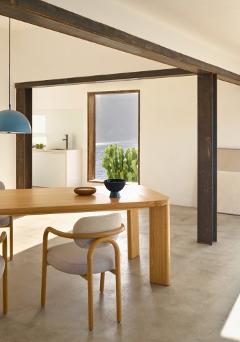 KAVE HOME Jondal uttrekkbart bord laget av heltre og eikefiner, 240 (320) cm x 100 cm FSC 100%