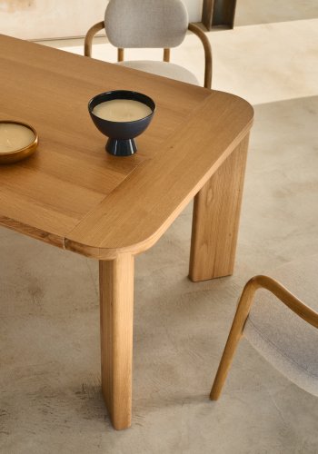 KAVE HOME Jondal uttrekkbart bord laget av heltre og eikefiner, 200 (280) cm x 100 cm FSC 100%