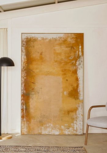 KAVE HOME Selnar abstrakt gult maleri 200 x 120 cm