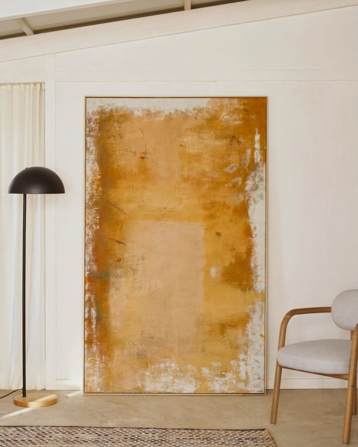 KAVE HOME Selnar abstrakt gult maleri 200 x 120 cm