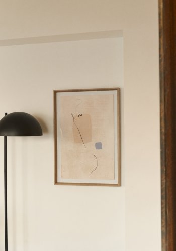 KAVE HOME Sormi abstrakt beige maleri 50 x 70 cm