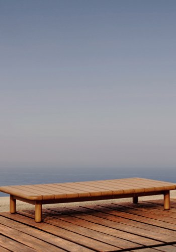 KAVE HOME Turqueta utendrs salongbord, rektangulrt - naturlig teak (140x70)