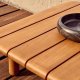 KAVE HOME Turqueta utendrs salongbord, rektangulrt - naturlig teak (140x70)