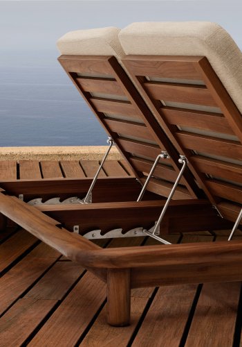 KAVE HOME Turqueta dobbel solstol laget av FSC 100 % heltre teak