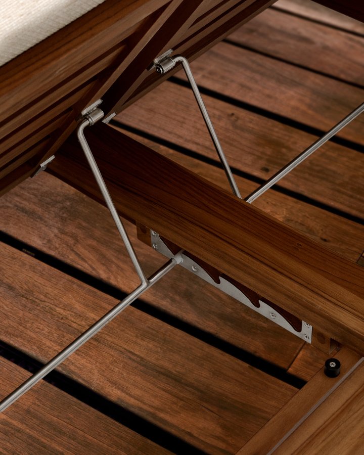 KAVE HOME Turqueta dobbel solstol laget av FSC 100 % heltre teak