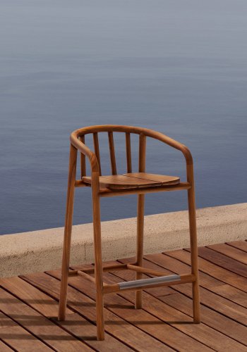 KAVE HOME Turqueta utekrakk laget av FSC 100 % heltre teak, hyde 65 cm