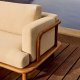 KAVE HOME Turqueta 3-sits soffa av massiv teak 230 cm FSC 100%.