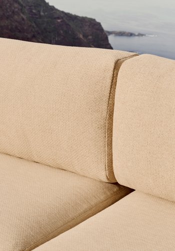 KAVE HOME Turqueta 3-sits soffa av massiv teak 230 cm FSC 100%.