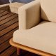 KAVE HOME Turqueta 3-sits soffa av massiv teak 230 cm FSC 100%.