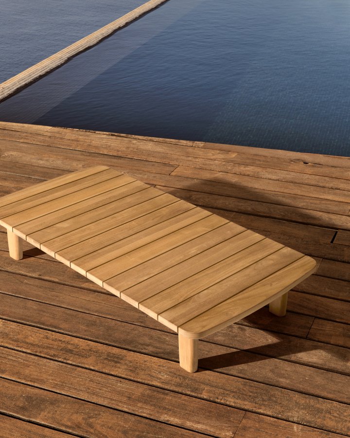 KAVE HOME Tirant salongbord, rektangulrt - naturlig teak (140x70)