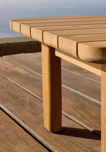 KAVE HOME Tirant sidebord, firkantet - naturlig teak (70x70)