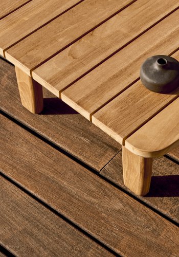 KAVE HOME Tirant sidebord, firkantet - naturlig teak (70x70)