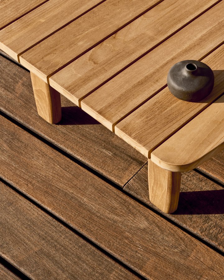 KAVE HOME Tirant salongbord, rektangulrt - naturlig teak (140x70)