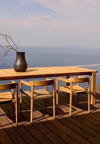 KAVE HOME Icaro hagebord, rektangulrt - naturlig teak (220x102)