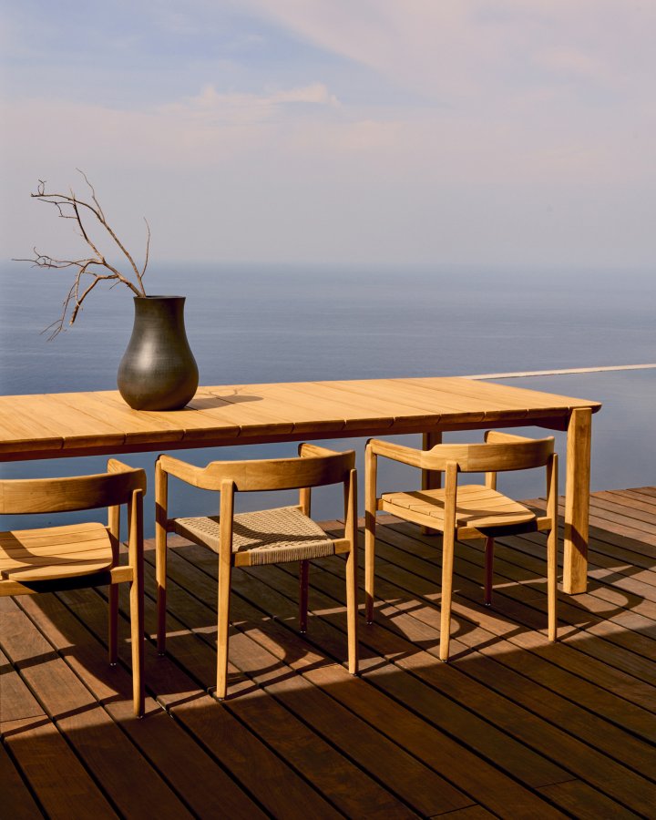 KAVE HOME Icaro hagebord, rektangulrt - naturlig teak (220x102)
