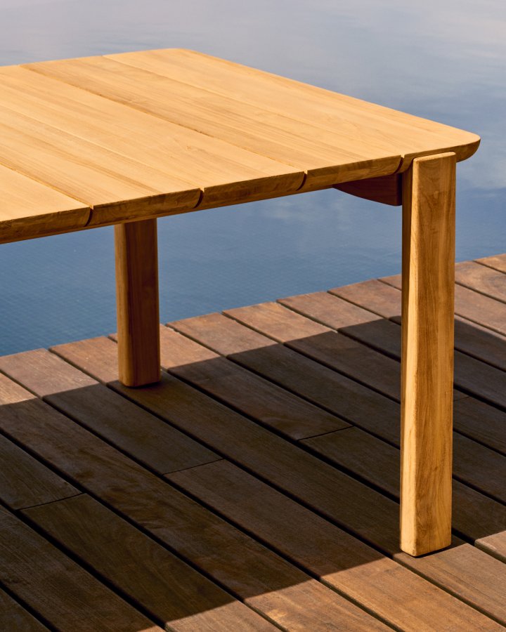 KAVE HOME Icaro hagebord, rektangulrt - naturlig teak (220x102)