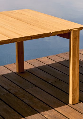 KAVE HOME Icaro hagebord, rektangulrt - naturlig teak (280x112)