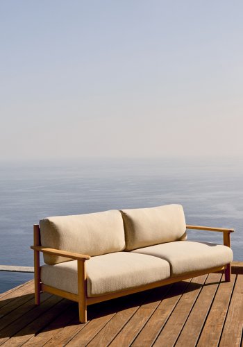 KAVE HOME Tirant 3-manns sofa - naturlig teak (212cm)