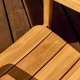 KAVE HOME Icaro hagestol, med armlener, stablebar - naturlig teak