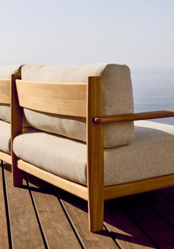 KAVE HOME Tirant 3-manns sofa - naturlig teak (212cm)