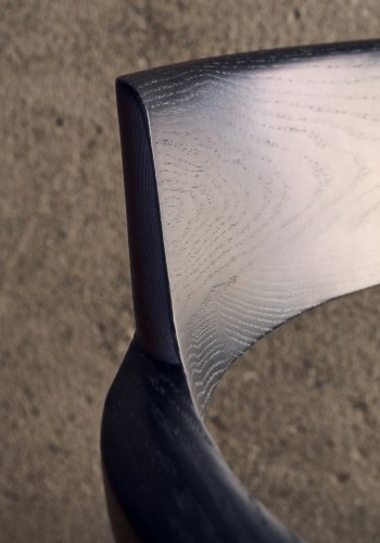 KAVE HOME Alocs stoltrekk i beige chenille heltre eik svart finish FSC Mix Credit