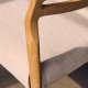 KAVE HOME Cudia stol avtagbart trekk i beige chenille heltre eik naturlig finish FSC Mix Credit