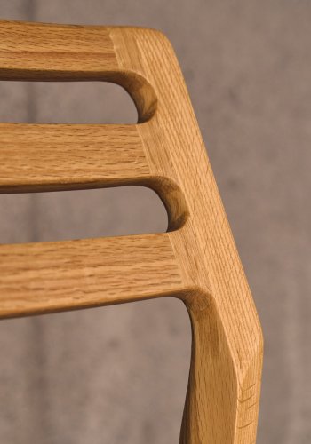 KAVE HOME Cudia stol avtagbart trekk i beige chenille heltre eik naturlig finish FSC Mix Credit