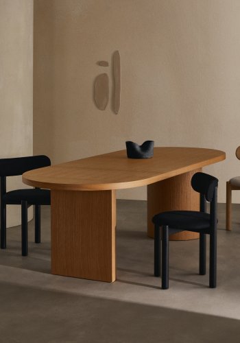 KAVE HOME Nealy-bord med eikefiner i naturlig utfrelse, 200 x 100 cm