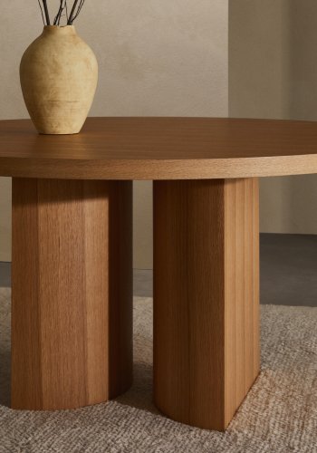 KAVE HOME Nealy rundt bord med eikefiner i naturlig utfrelse, 150 cm