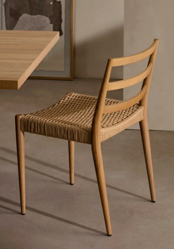 KAVE HOME Analy spisestuestol - tau og naturlig eik