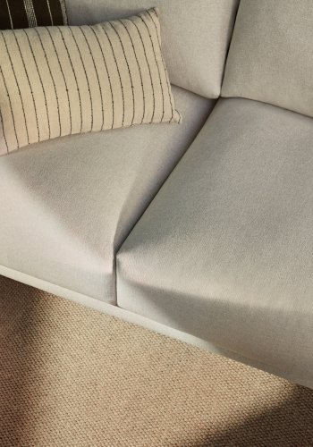 KAVE HOME Galene 3-manns sofa, med hyre sjeselong - beige resirkulerte fibre og jern