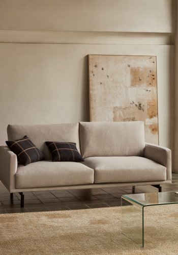 KAVE HOME Galene 3-seters sofa - beige resirkulerte fibre og jern