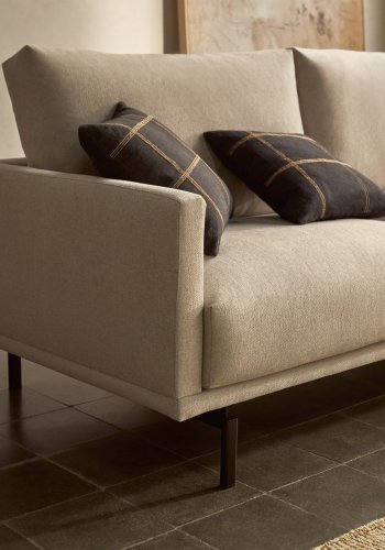KAVE HOME Galene 3-seters sofa - beige resirkulerte fibre og jern