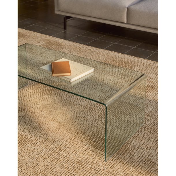 Rektangulr Burano sofabord - klar glas (110x50)