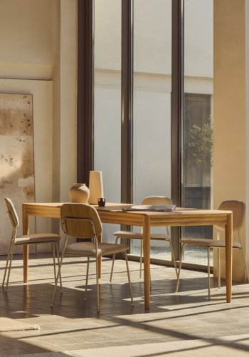 KAVE HOME Lenon uttrekksbord i naturlig FSC Mix Credit heltre eik og finr 200(280)x90